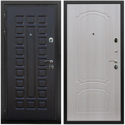 Дверь входная Graf Триумф МДФ 16 мм ФЛ-183 Венге / МДФ 6 мм ФЛ-140 Дуб беленый