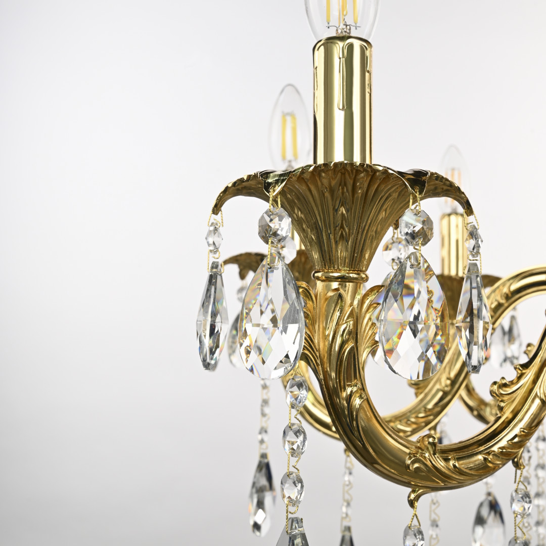 Люстра с хрустальными подвесками AL79101/8/250 B G Bohemia Ivele Crystal