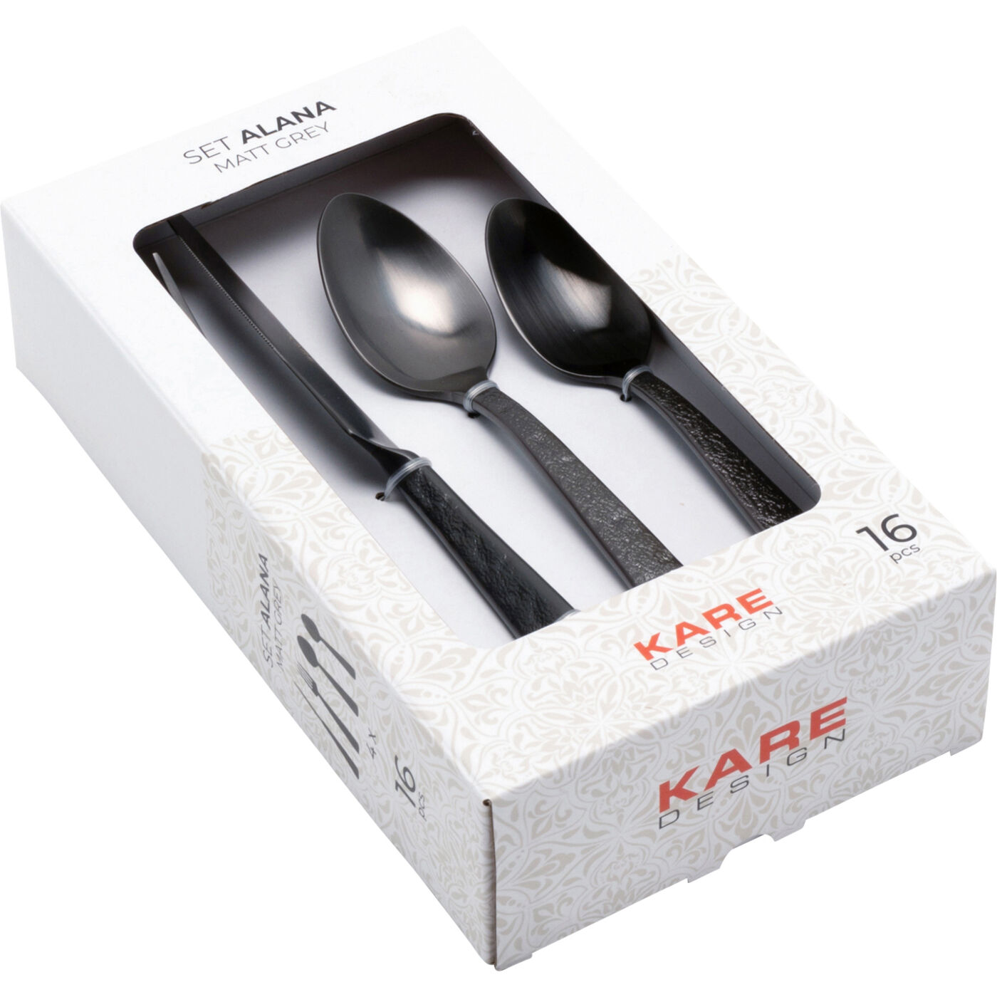 Набор столовых приборов Alana Matt Grey (16/part) KARE 58212