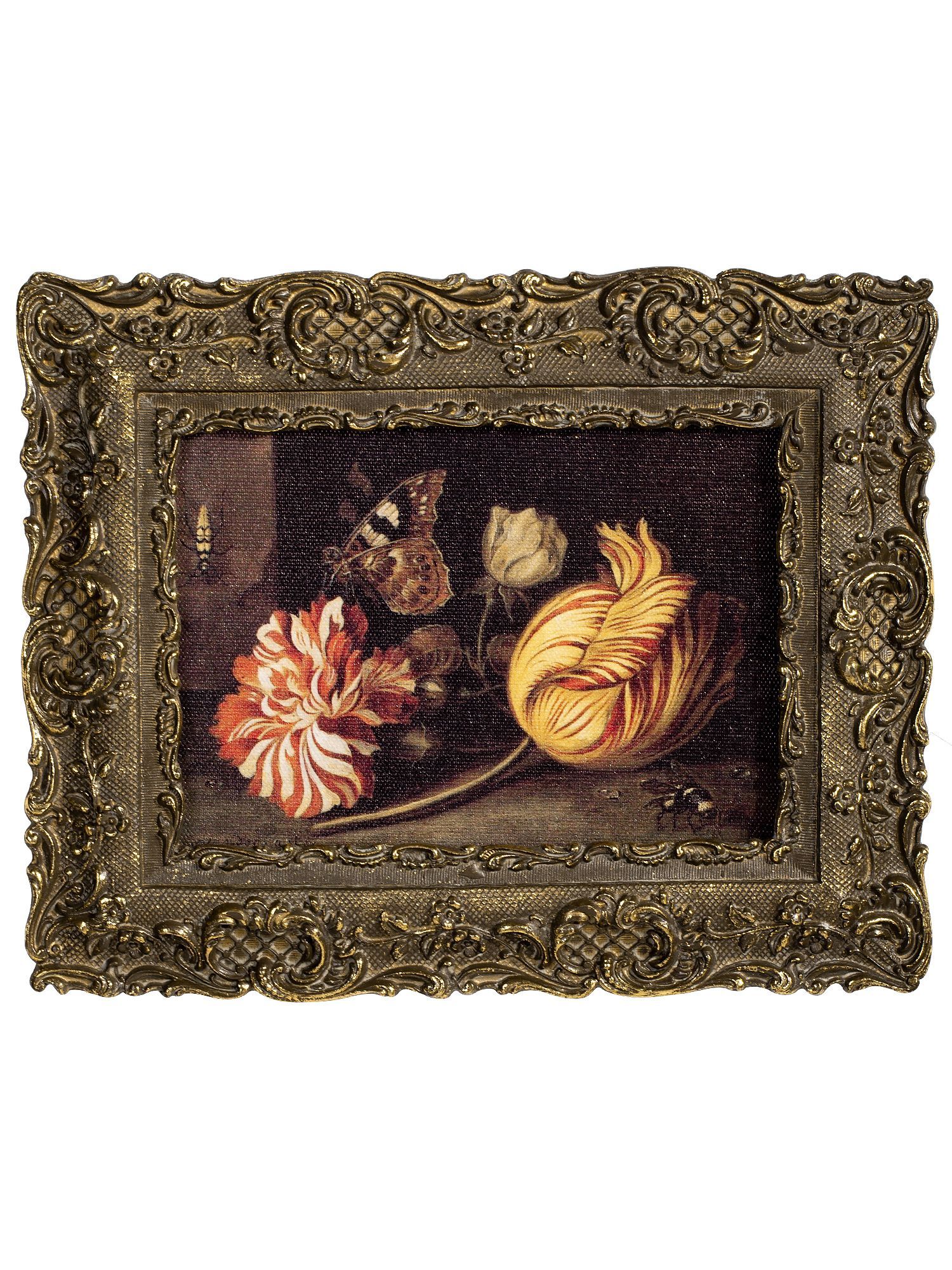 Картина в раме Цветы, масло, под старину Glasar 28-409