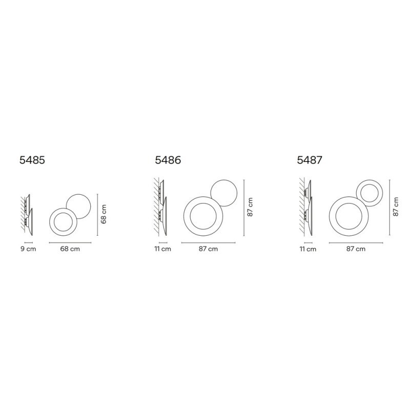 НАСТЕННЫЙ СВЕТИЛЬНИК   VIBIA Puck Wall Art 5487