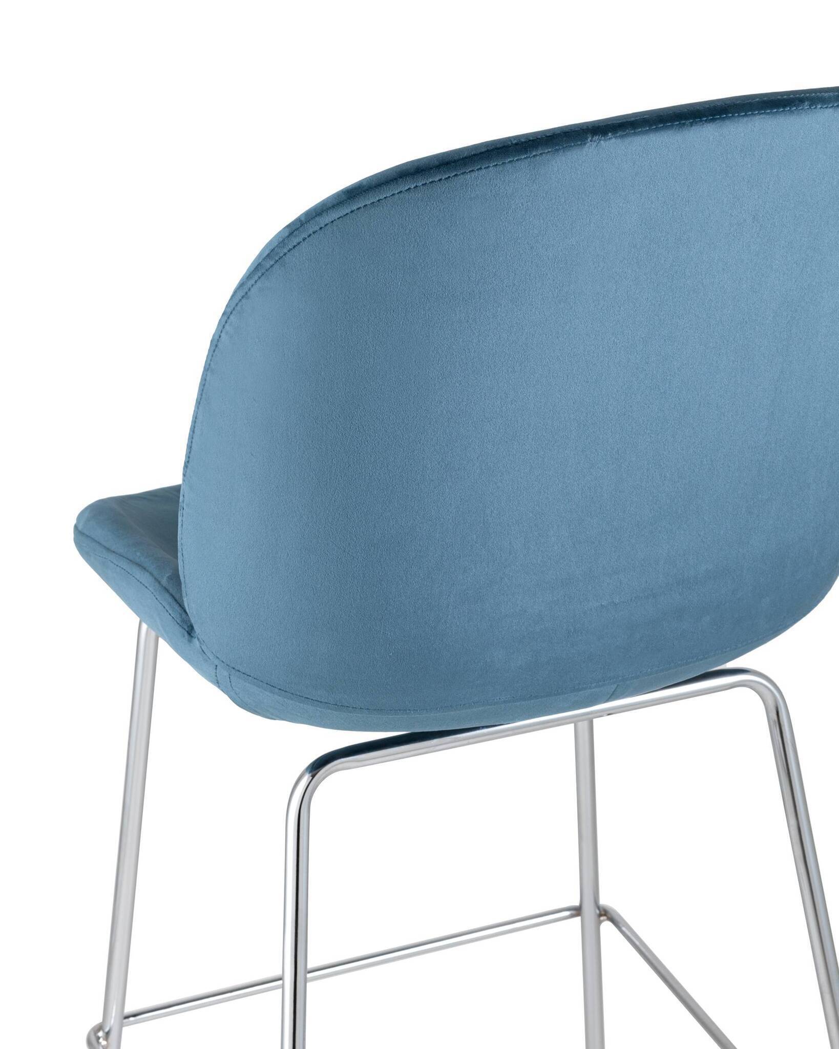 Стул барный Beetle со спинкой маренго хромированные ножки Stool Group