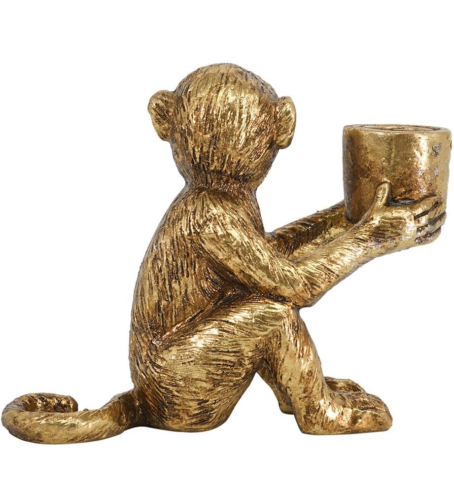 Подсвечник в руках обезьяны Glasar 72435