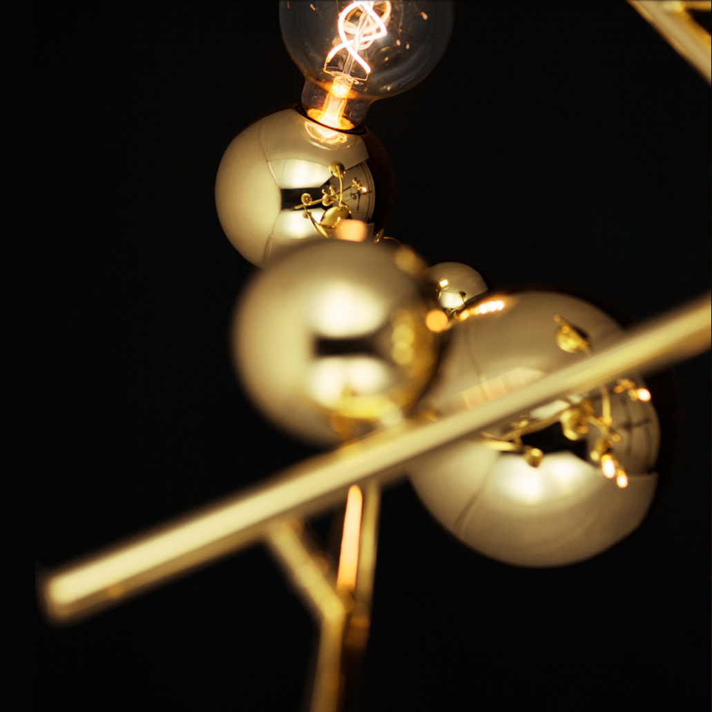 Люстра Brand Van Egmond Galaxy Round 80 Bur.Brass