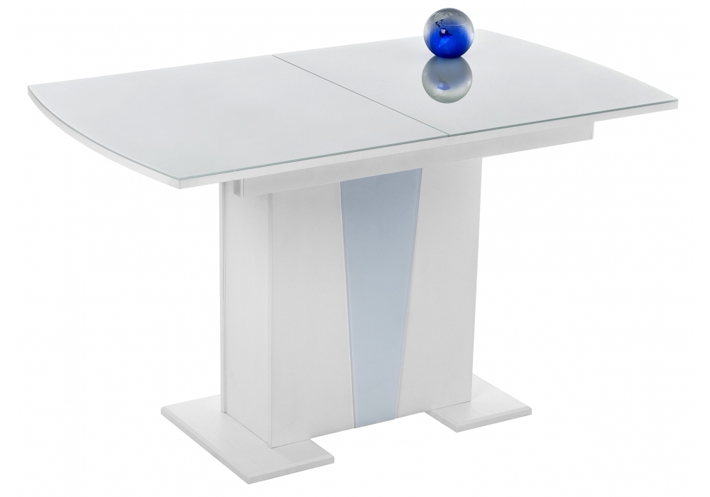 Стол стеклянный Woodville Джеймс белый 462406