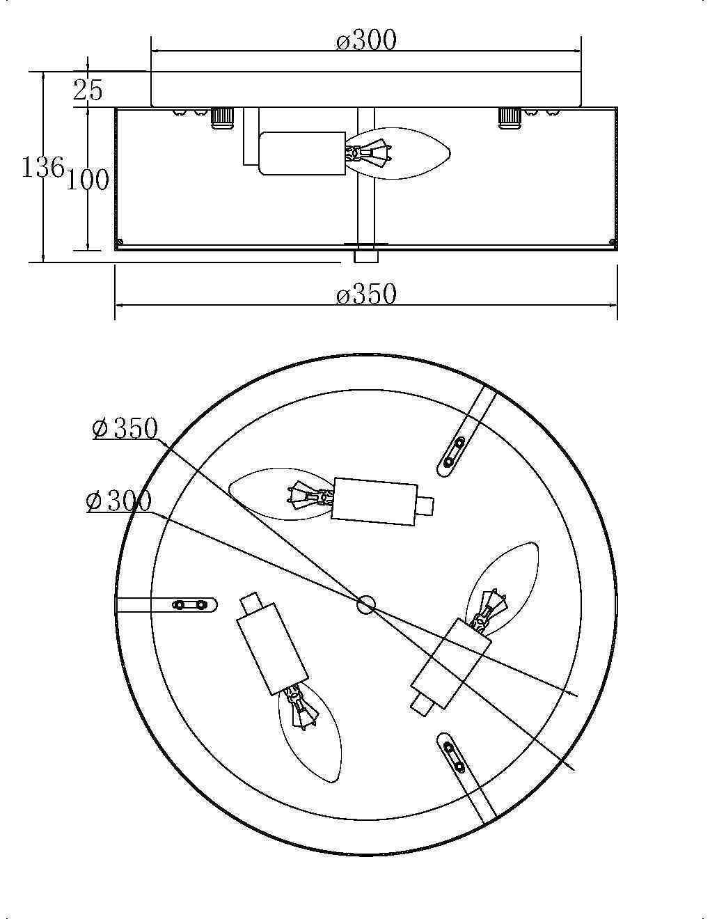 Потолочный светильник Maytoni MOD096CL-03G