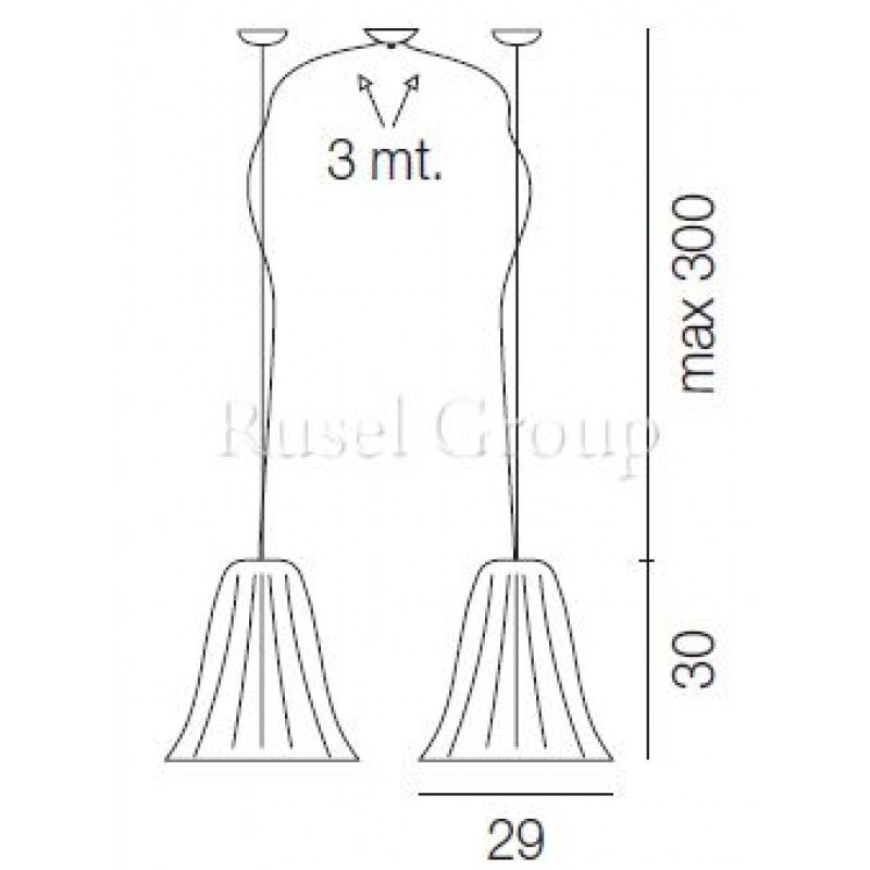 Подвесной светильник Vistosi GLORIA SP CAV D2