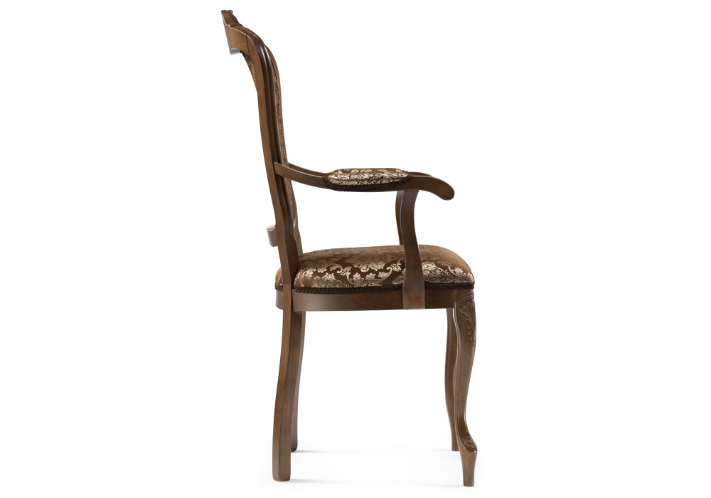 Стул деревянный Woodville Руджеро с мягкими подлокотниками орех / шоколад 318605
