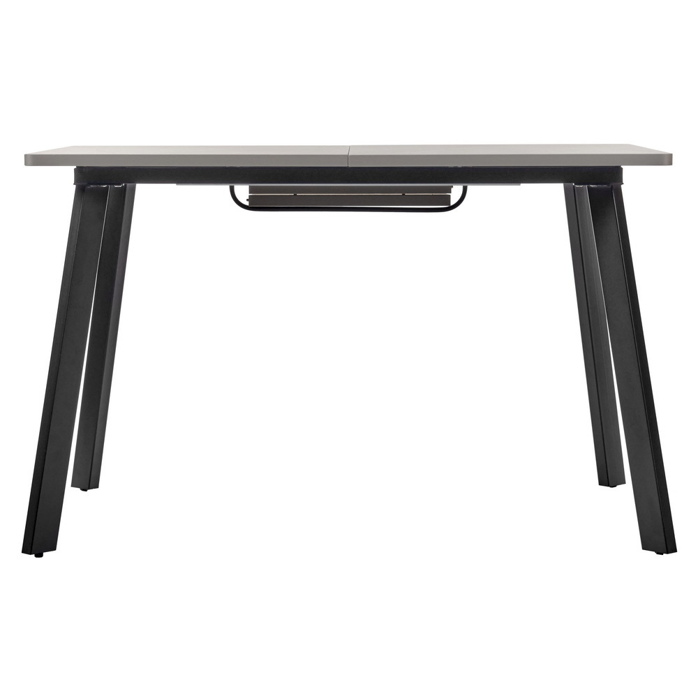 Стол Dublin раскладной 120-160х80х75 серый мрамор с чёрными ножками Bradex Home RF 0415