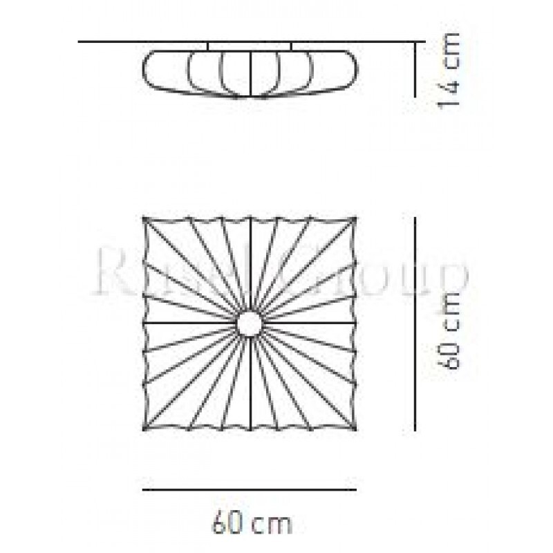 Настенно-потолочный светильник Axo Light MUSE PL 60 Q