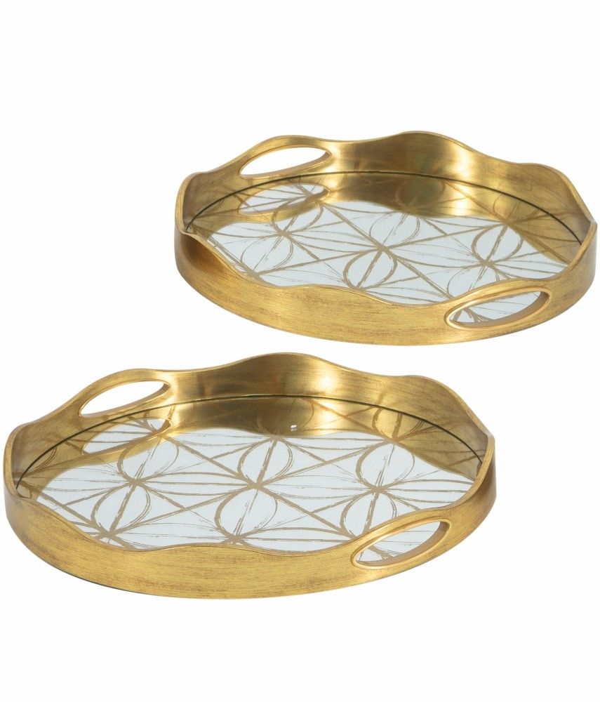 Подносы с зеркальной поверхностью, набор Glasar 86755