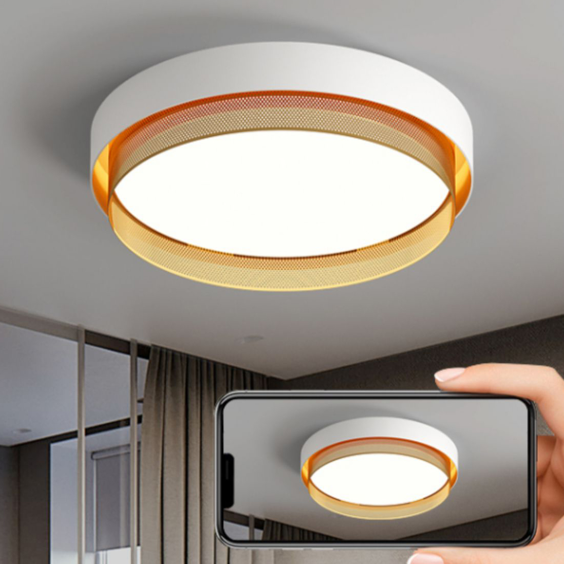 Потолочный светильник MALIA D45 White Трехцветный свет by ImperiumLoft