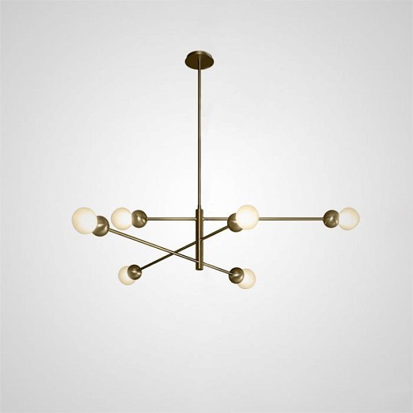 Люстра на штанге SALME L6 B Gold by ImperiumLoft