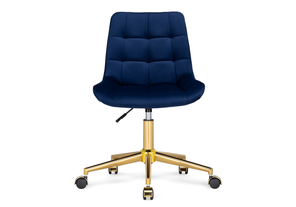 Стул Woodville Честер синий / золото 533179