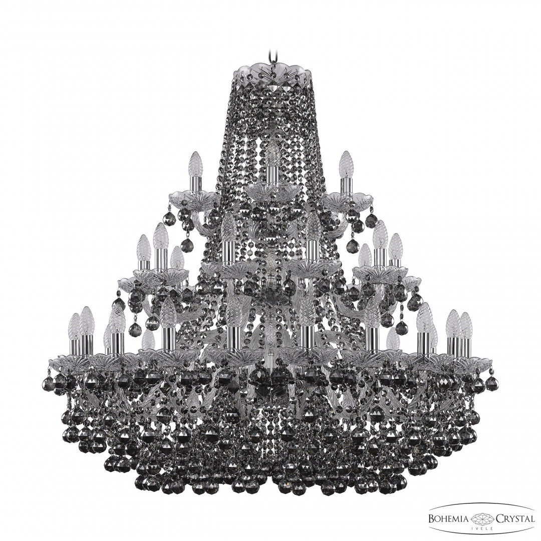 Люстра хрустальная 1409/20+10+5/360/3d Ni R781