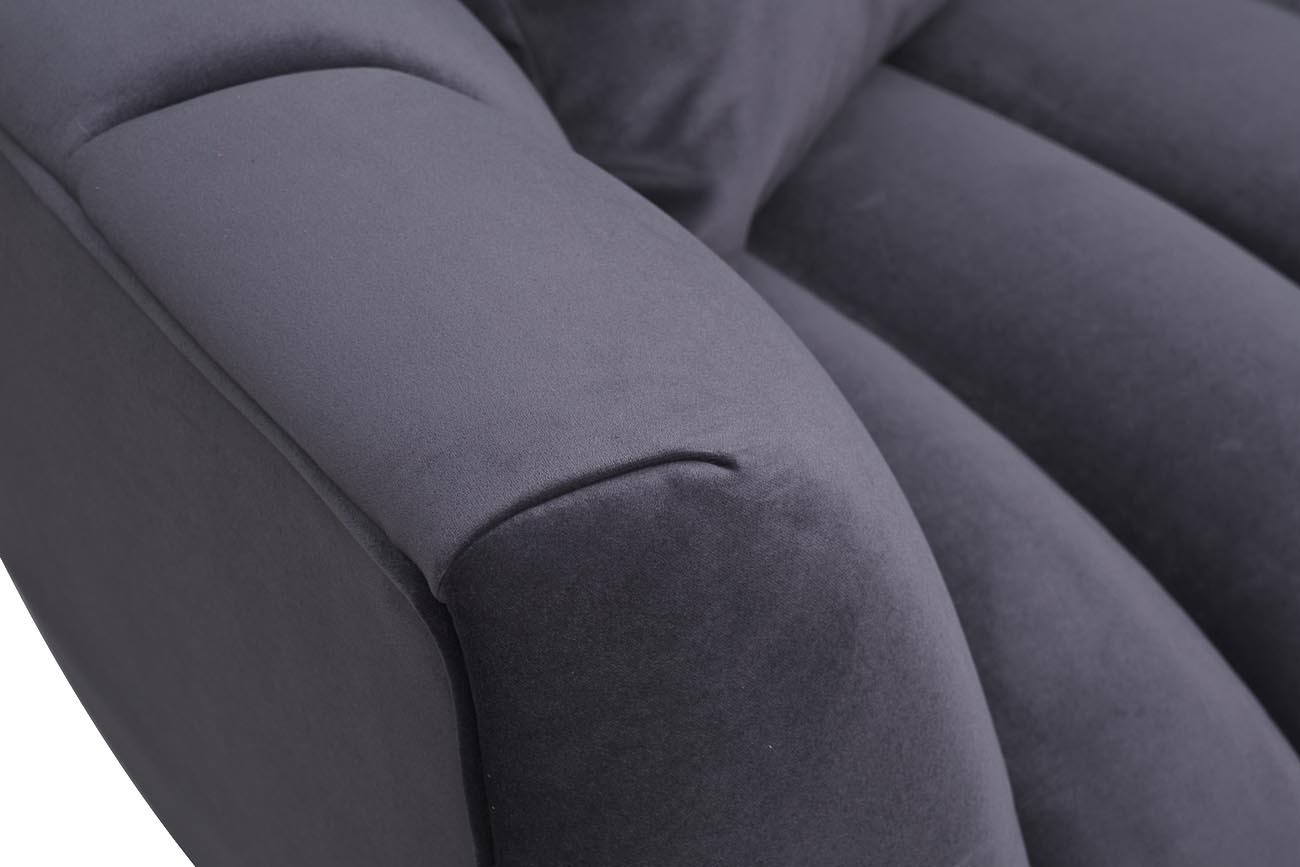 Диван Fabio трехместный велюровый синий Garda Decor FABIO-3-2K-СИНИЙ-Gen12