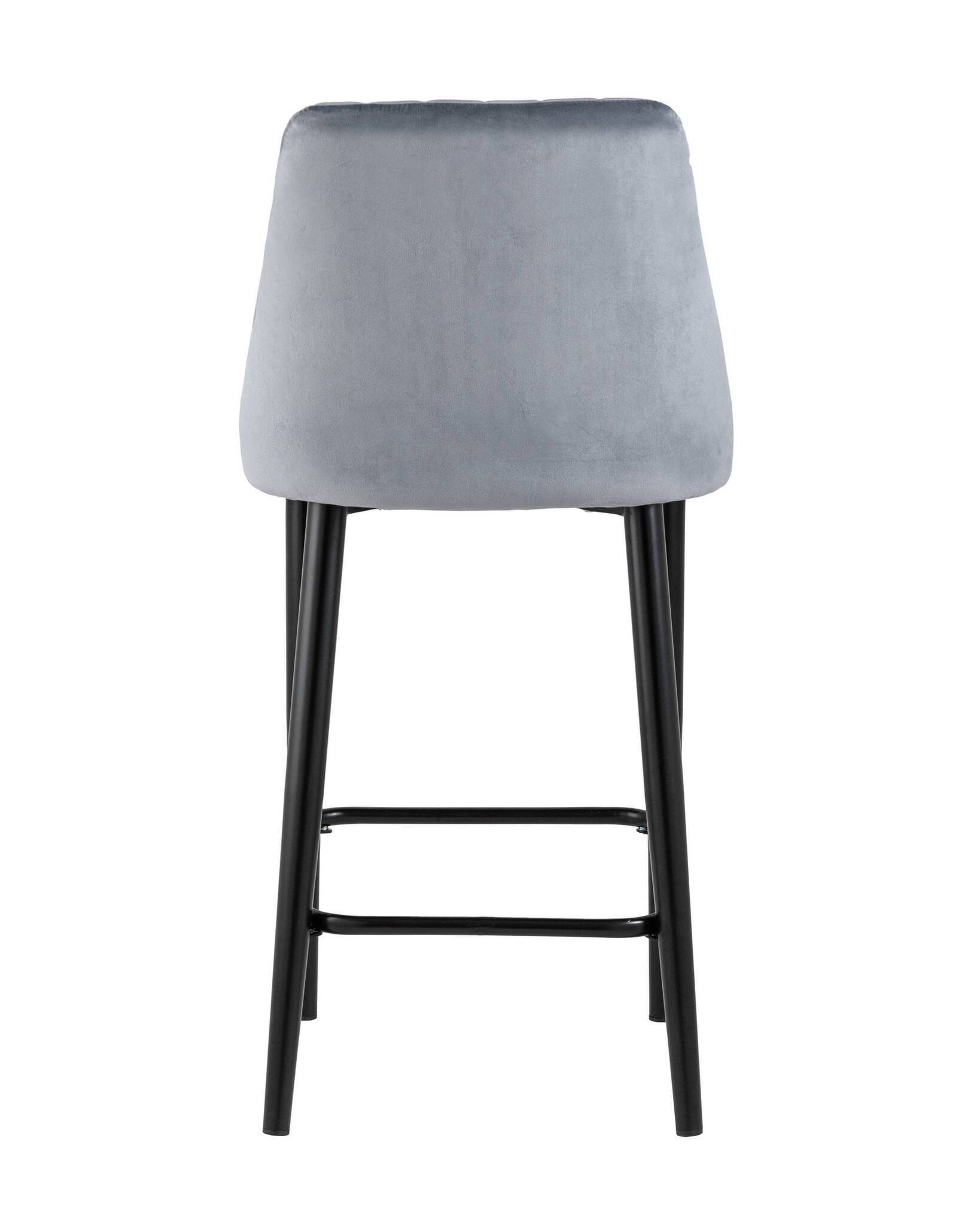 Стул полубарный Диего велюр серый Stool Group