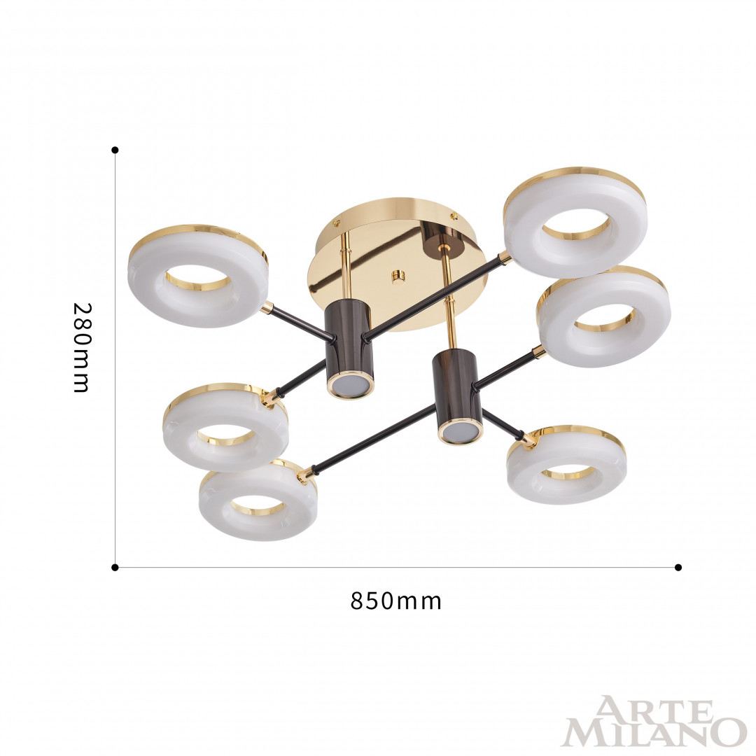 Светильник светодиодный 271399/6 BK/GD Arte Milano