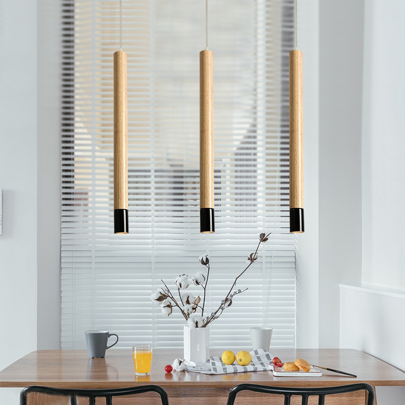 Подвесной светильник PIPE WOOD LONG by ImperiumLoft