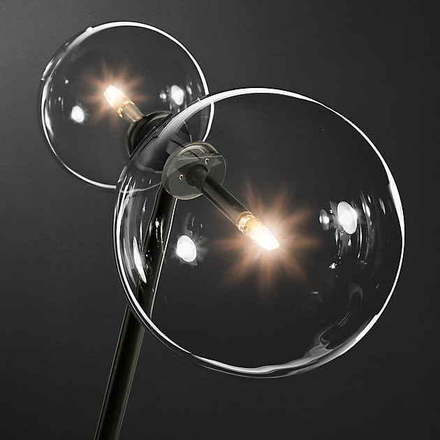 Настольная лампа Restoration Hardware Glass Globe Mobile Boom Black