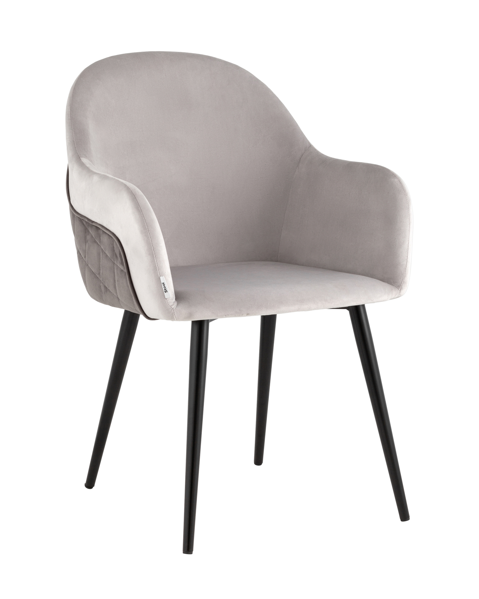 Стул Новел велюр светло-серый с темно-серой спинкой Stool Group