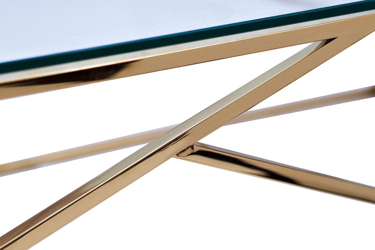 Консоль прозрачное стекло/золото Garda Decor GY-CST2051214GOLD