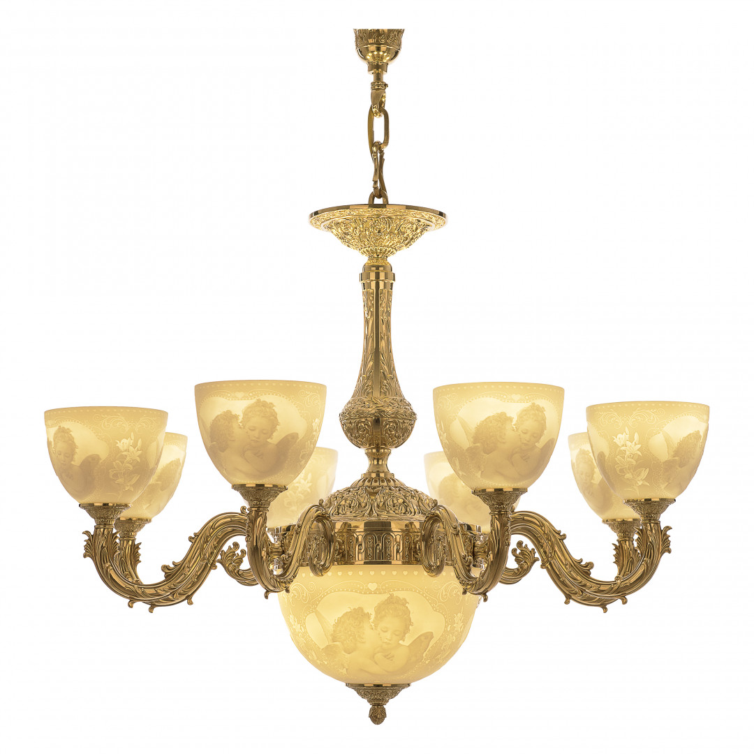 Люстра бронзовая 71101P/8/210 G P1 U Angel