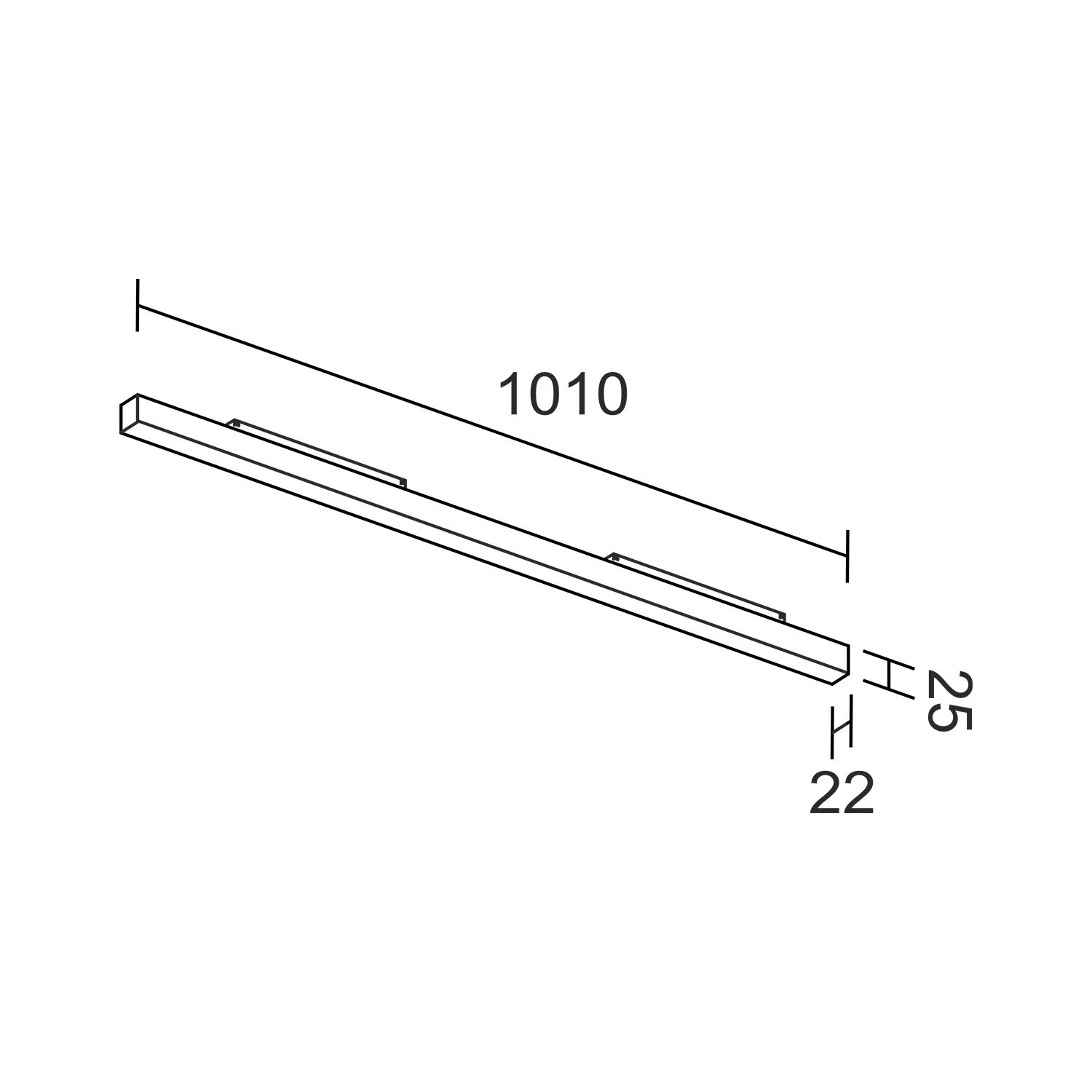 Светодиодный светильник для магнитной системы Ledron Sagi line 1010 Black 4000K