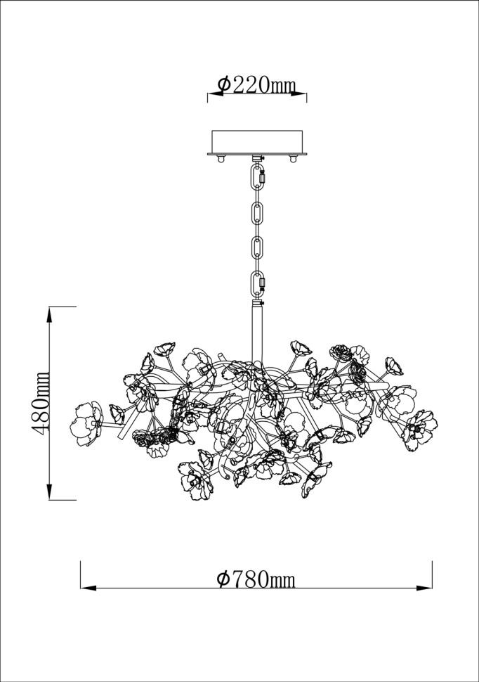 Люстра подвесная Fluorite FL1095-20P
