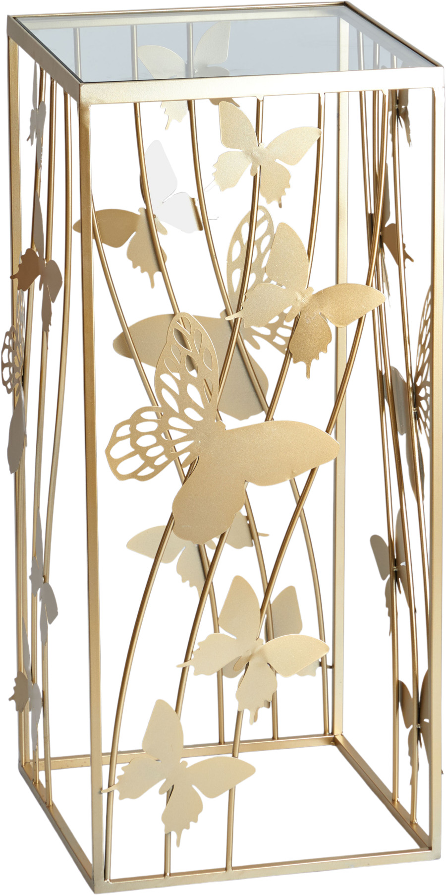 Столик со стеклянной столешницей и бабочками Glasar 57-251/1