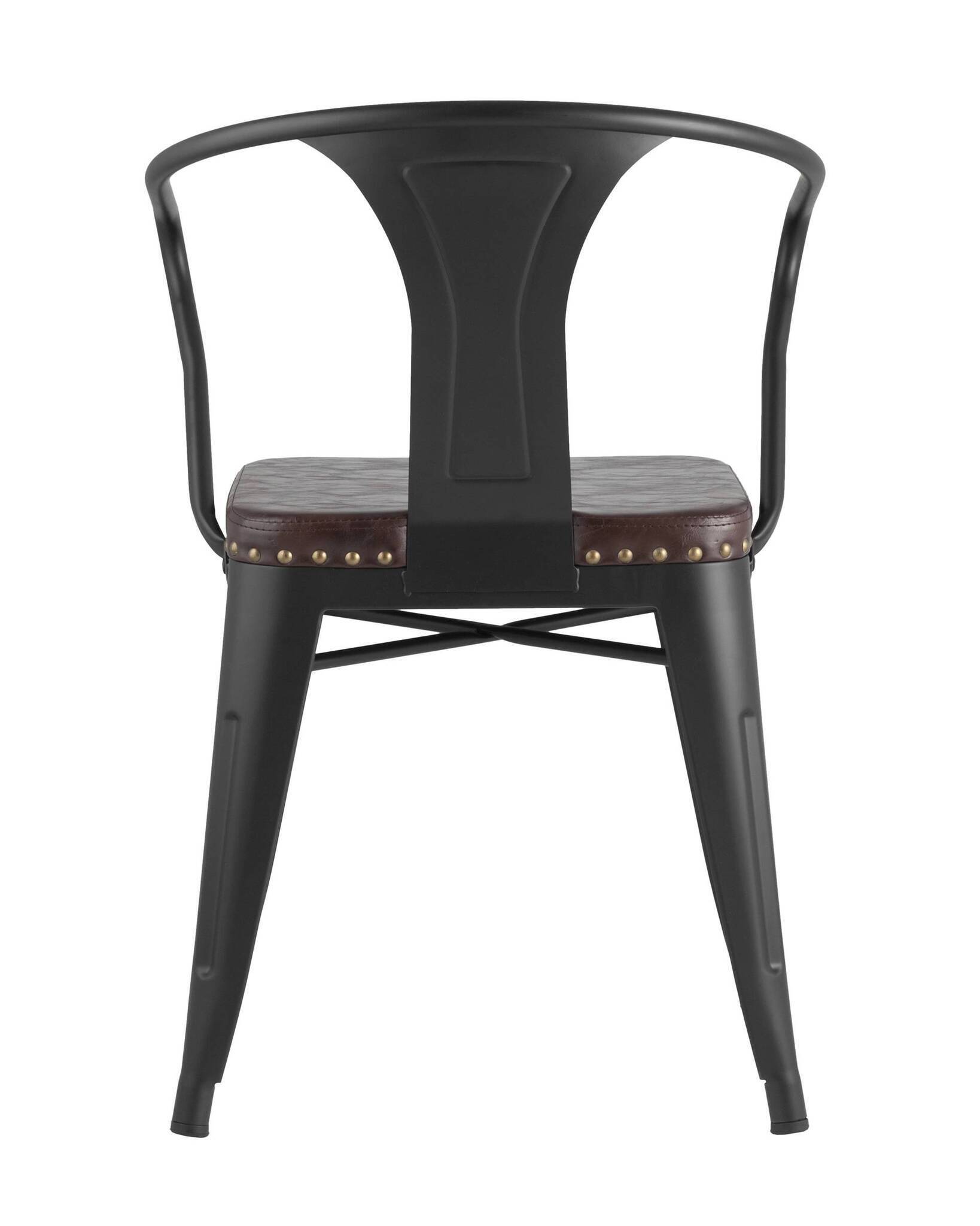 Стул TOLIX ARMS SOFT с подлокотниками черный матовый Stool Group