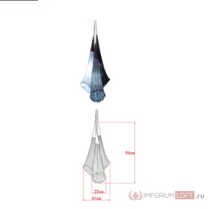 Люстра Aqua Creations Lighting Chilli chandelier 3L by ImperiumLoft