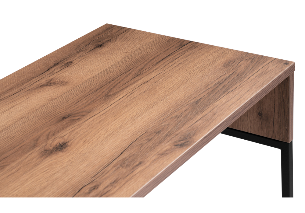 Стол Woodville Ниа 115х60 дуб делано темный / черный матовый 517344