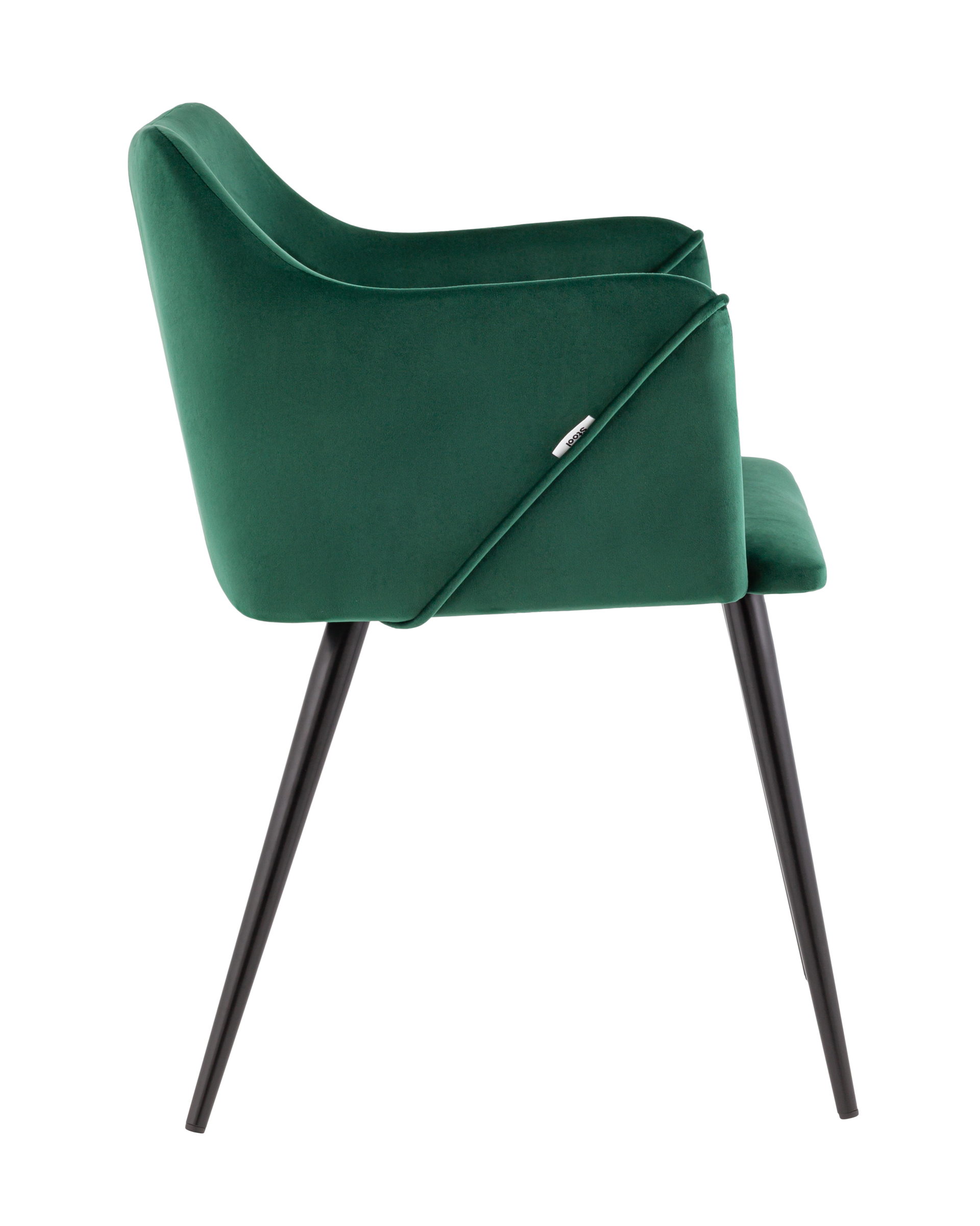 Стул с подлокотниками Джоэл велюр зелёный Stool Group