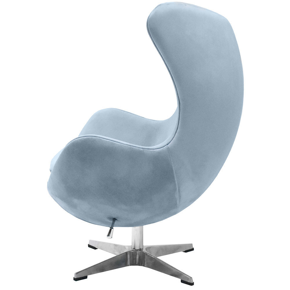 Кресло EGG CHAIR серый, искусственная замша Bradex Home FR 0645