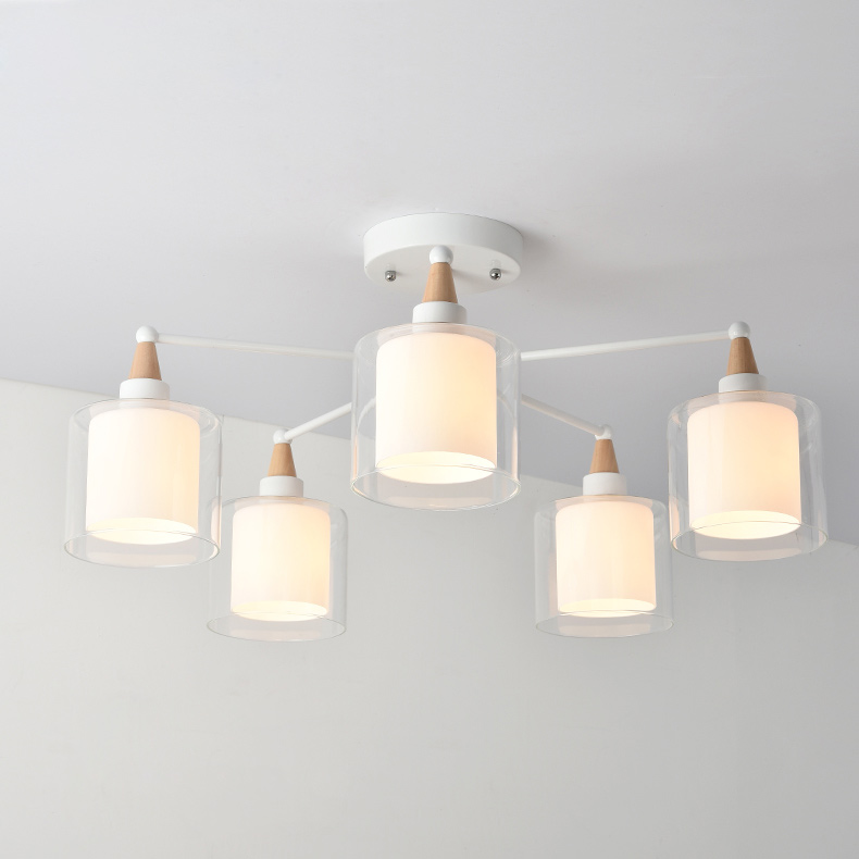 Люстра на штанге RICE D60 White by ImperiumLoft