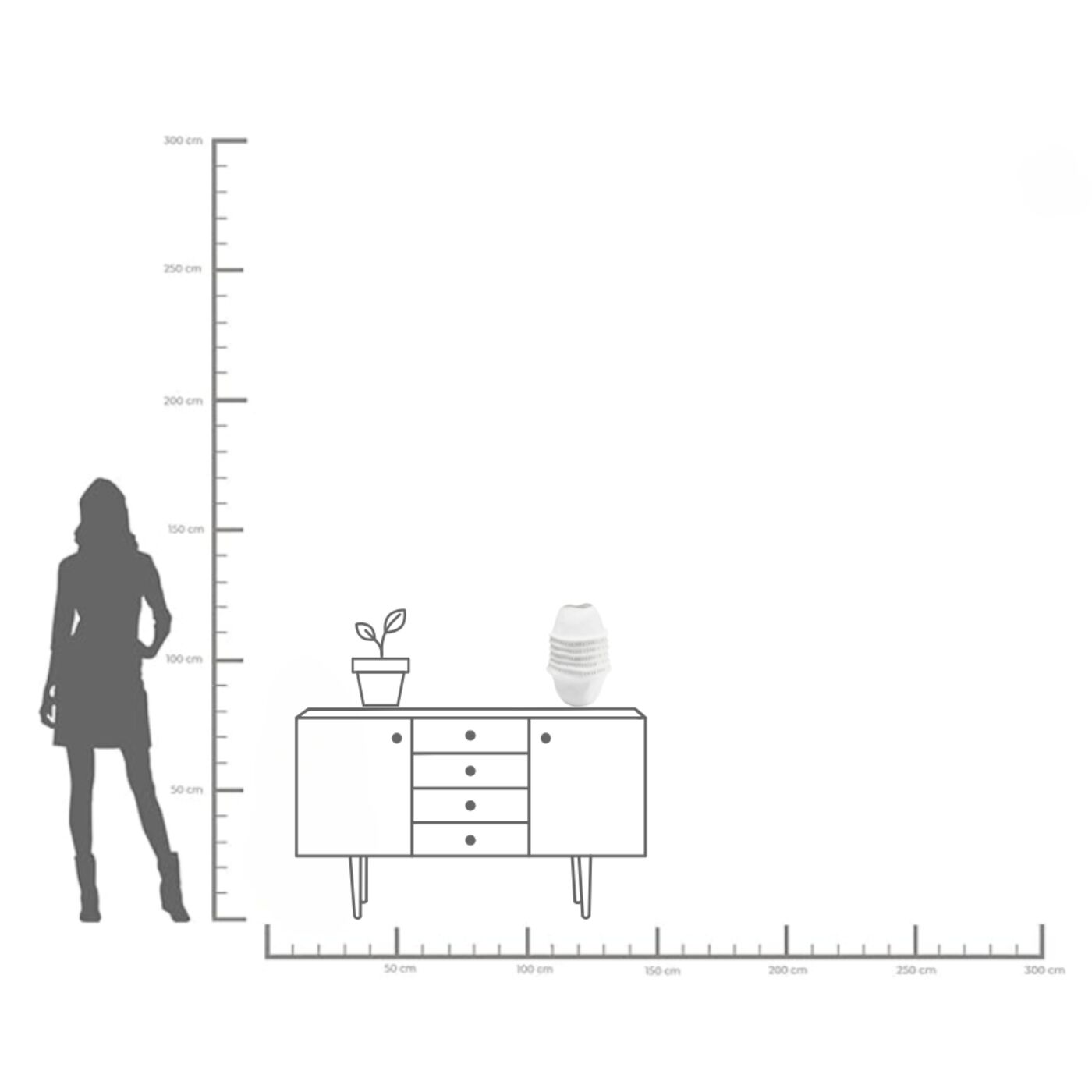 Ваза Anemone 39cm KARE 57498