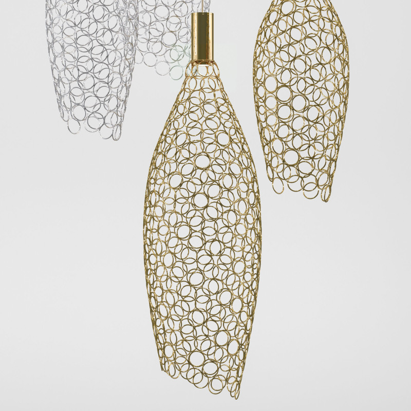 Каскадная люстра Eurosvet 90352/6 золото/хром