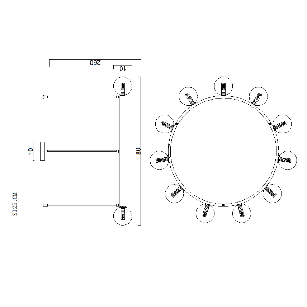 Подвесная Люстра Destiny Ch D80 By Imperiumloft