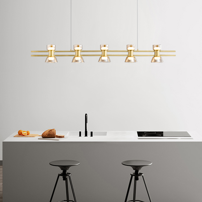 Подвесной светильник BLASIUS LONG L140 Brass by ImperiumLoft