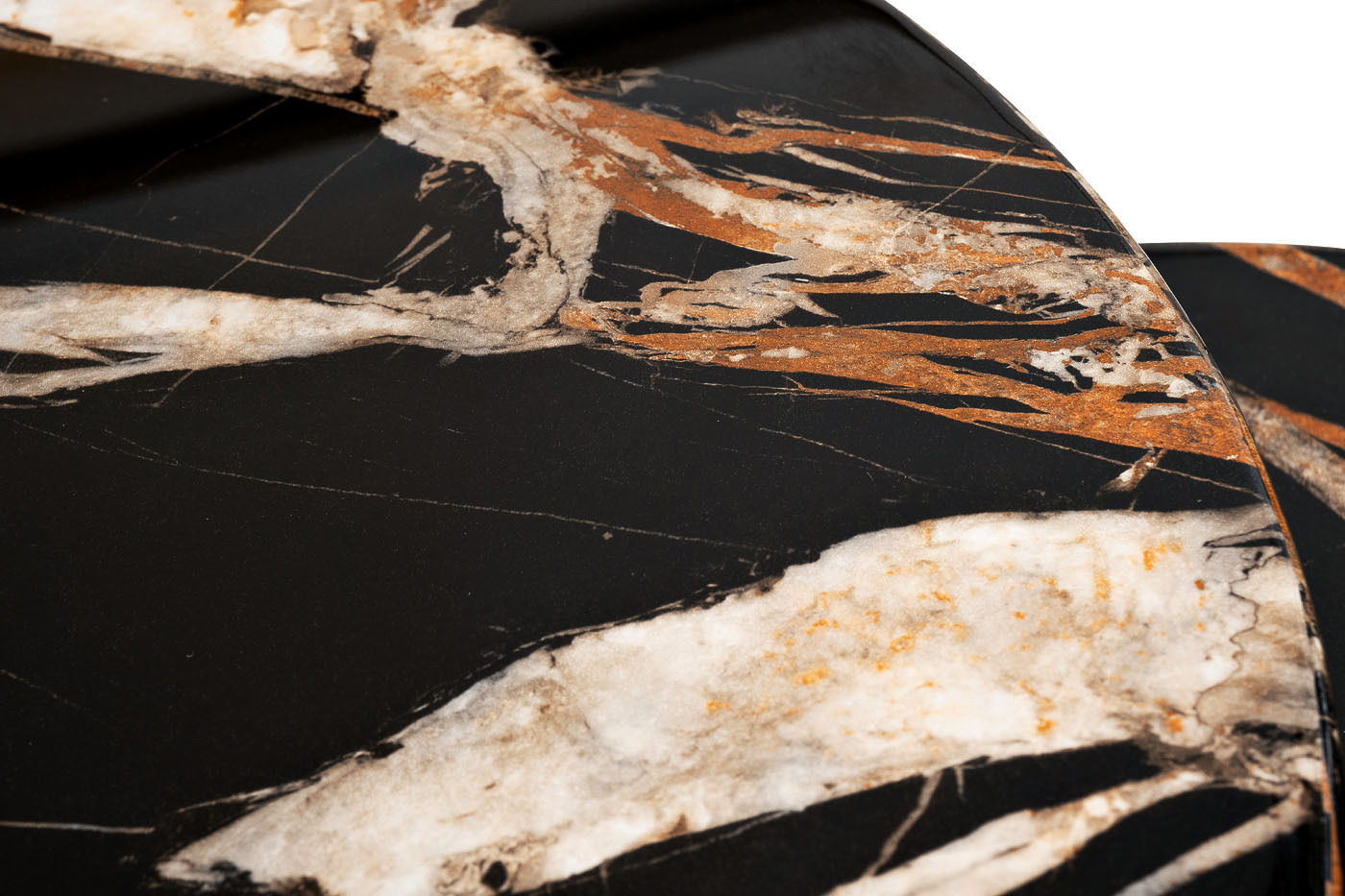 Набор из 2х журнальных столиков (искусственный мрамор/золото) Garda Decor 57EL-ET101B-BL