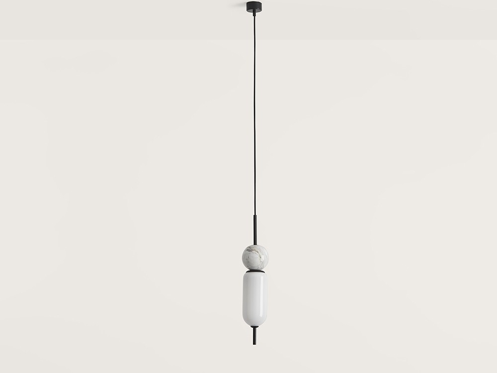 Подвес Anet черный металл - белый мрамор Aromas del Campo