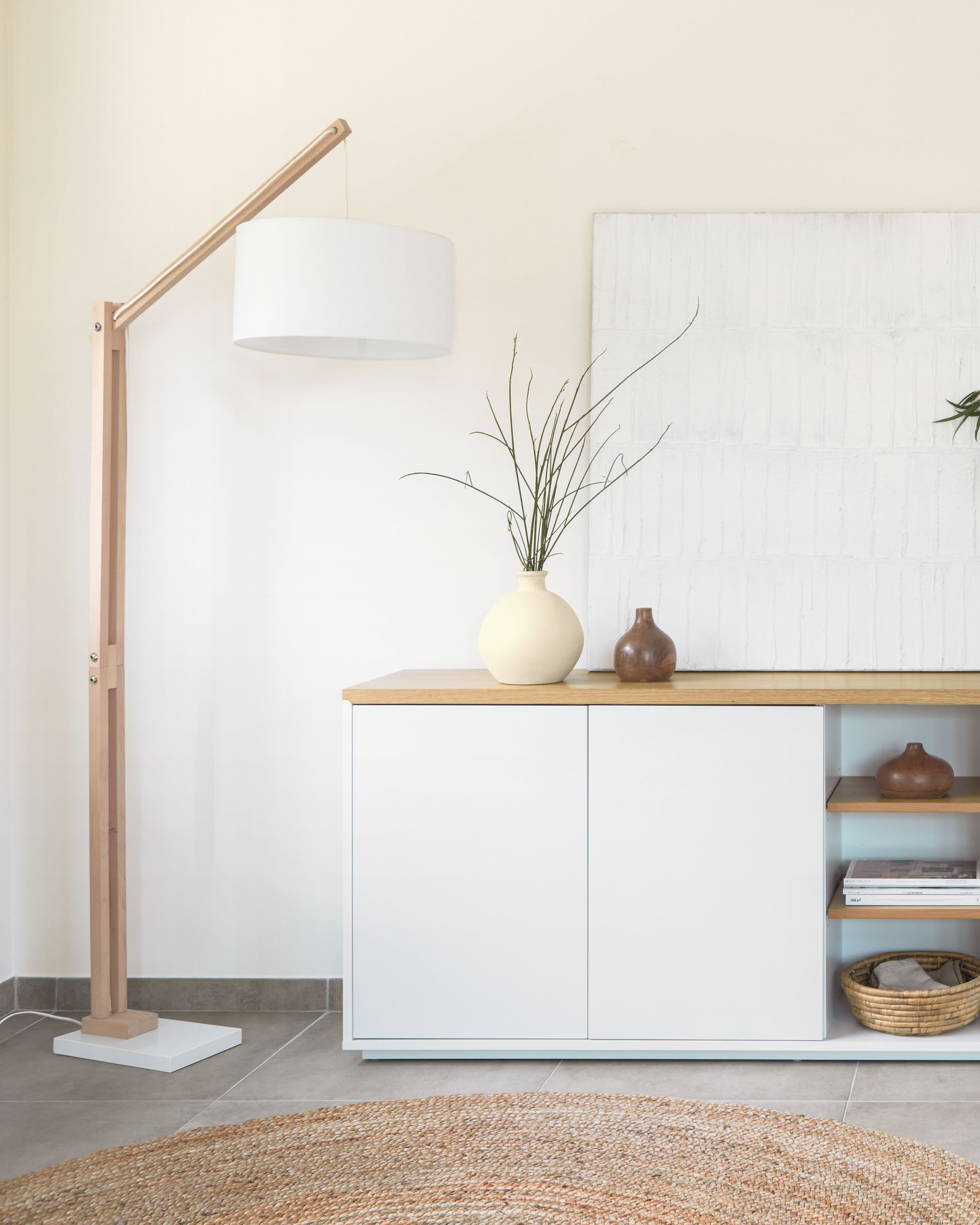 Торшер Izar белый La Forma 47672