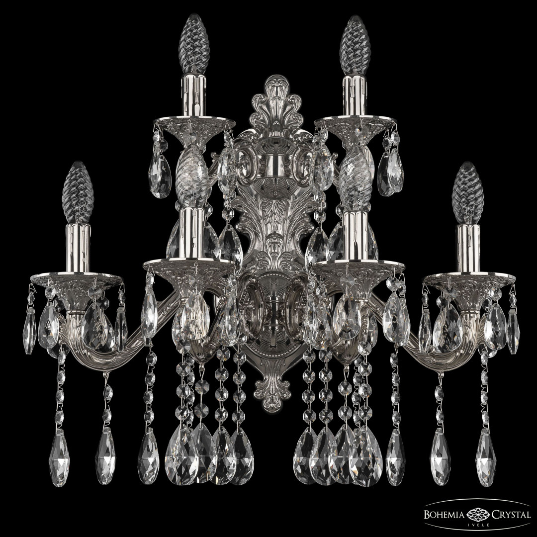 Бра бронзовые с хрусталём 7102B16/4+2/210 A Ni