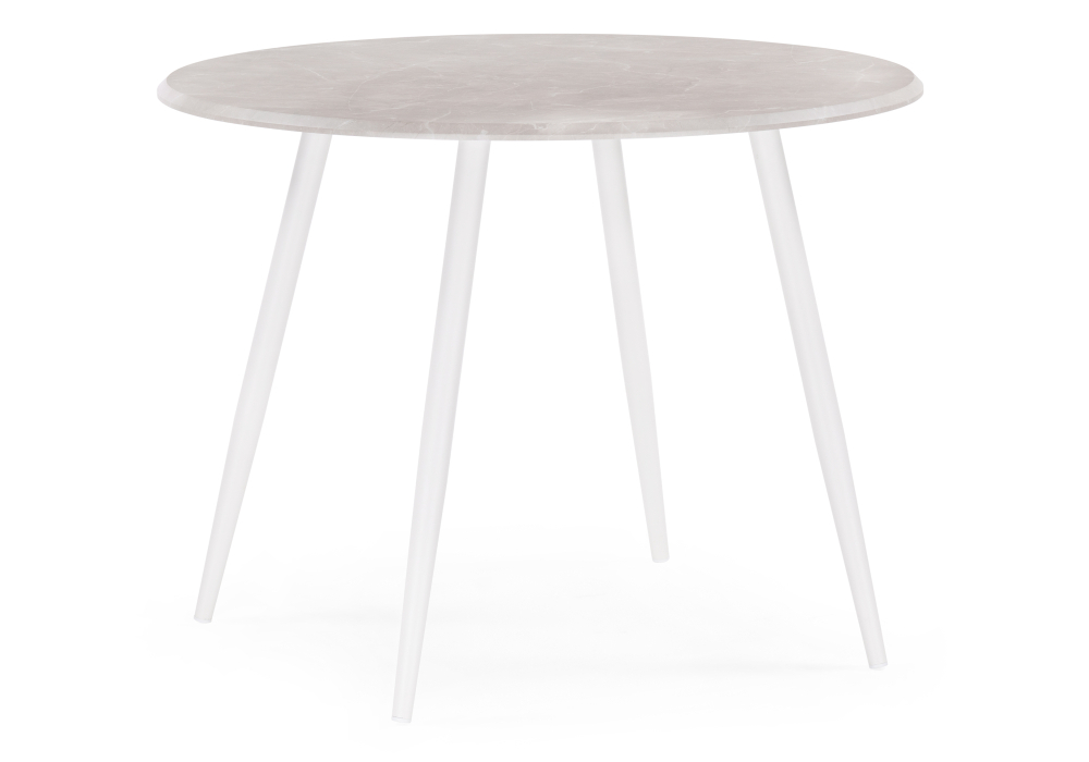 Стол деревянный Woodville Абилин 100 мрамор светло-серый / белый матовый 507221