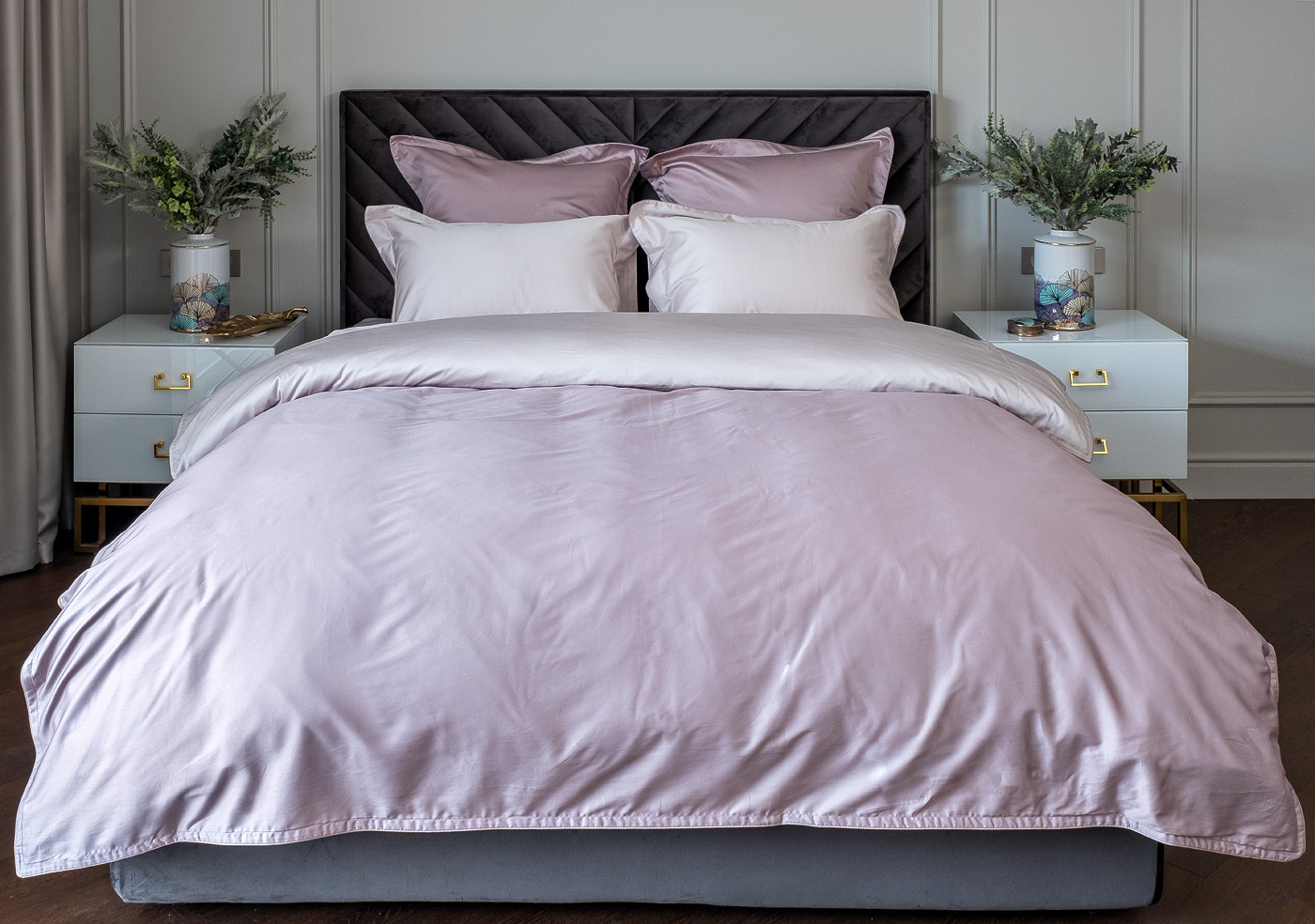 Пододеяльник сатиновый "Видение" 215х150см пудреная роза Garda Decor 107TD- D0030G-POD ROS