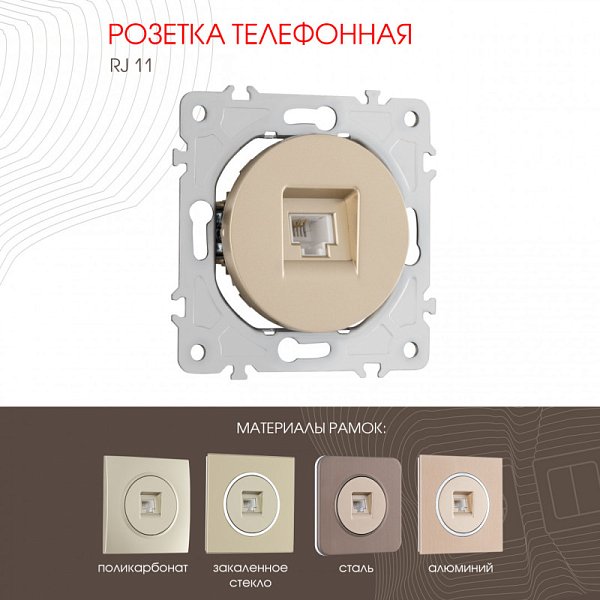 Розетка Arte Milano 202.51-1.shampan