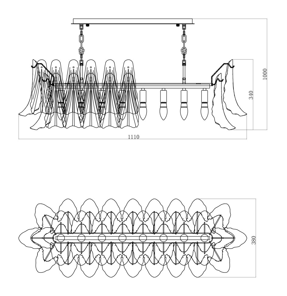 Люстра подвесная Fluorite FL1093-8P