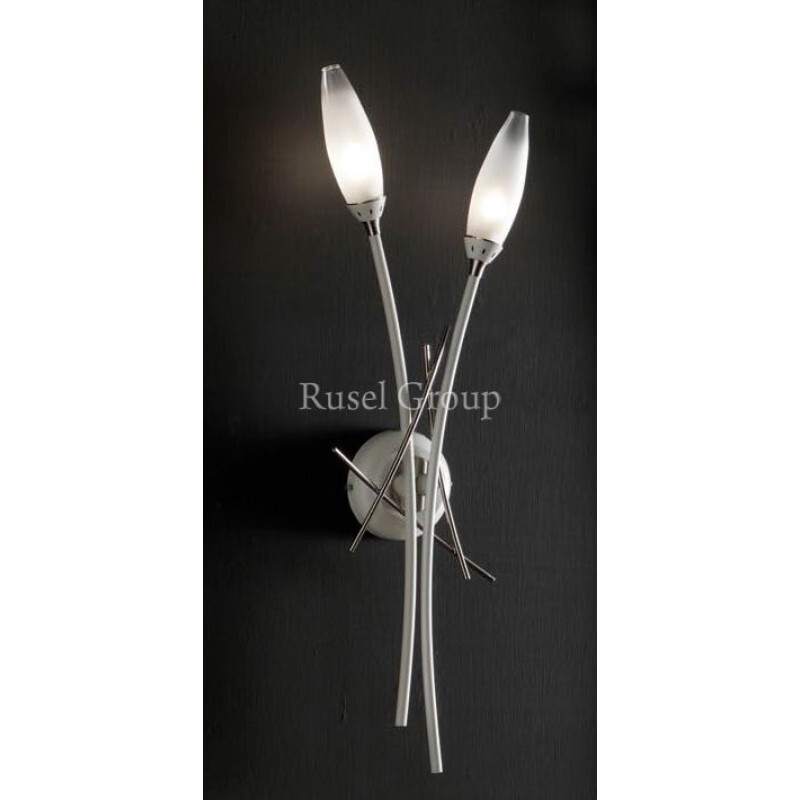 Настенный светильник Masca Shanghai 1870/A2 Bianco mat nichel