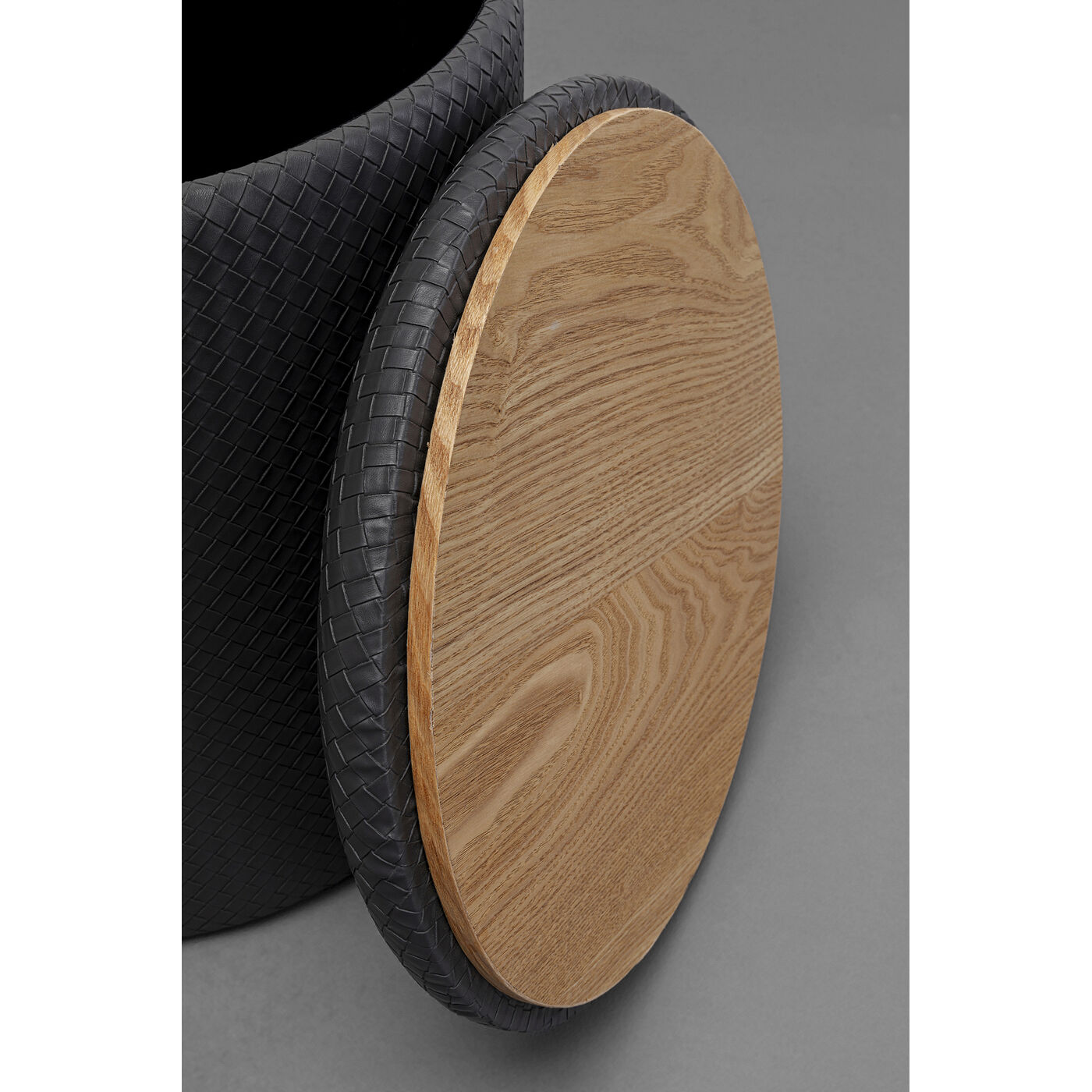 Пуф Venezia Storage Black Ø40 см KARE 87698